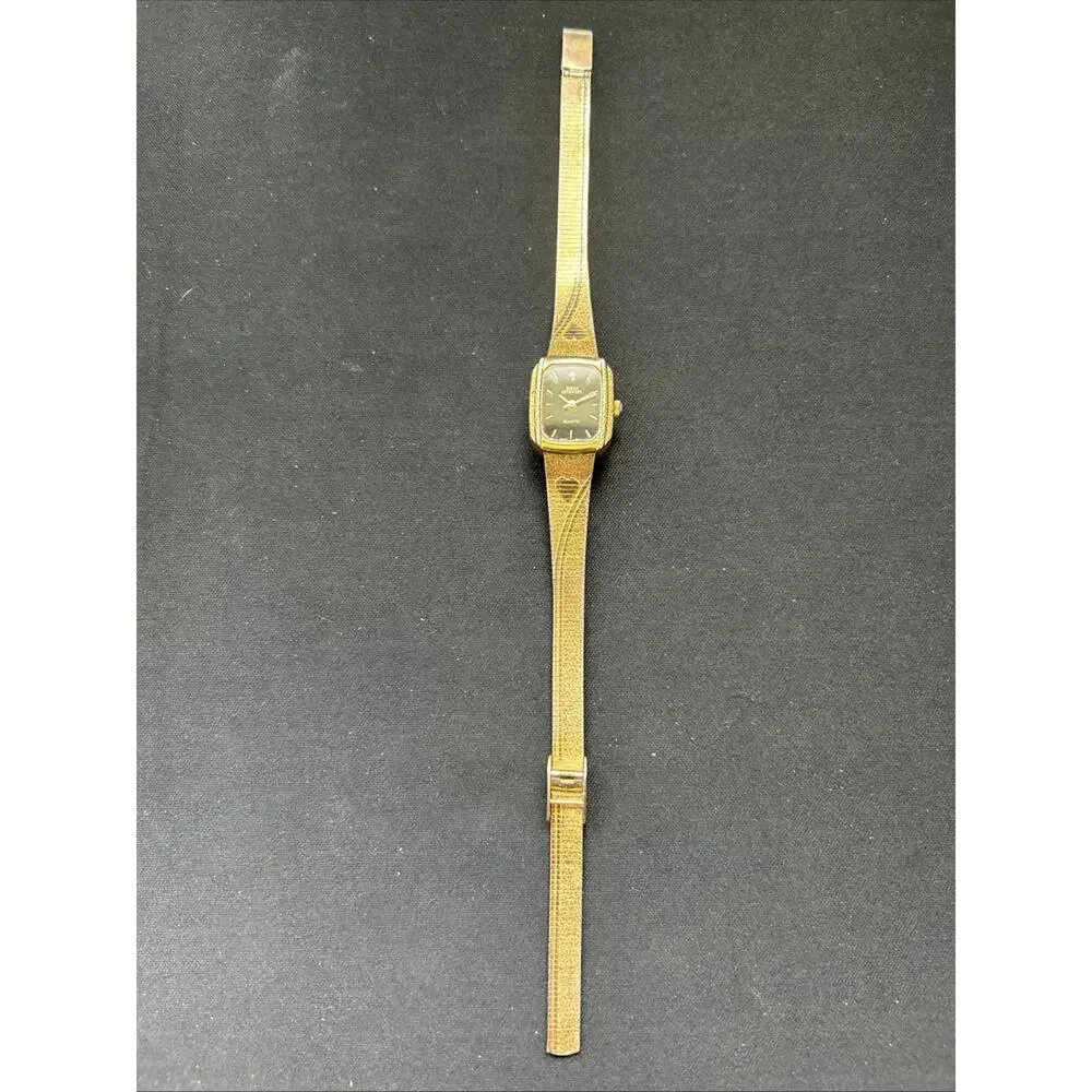 Sarah Coventry Gold Tone Black Dial Women’s Quartz Watch